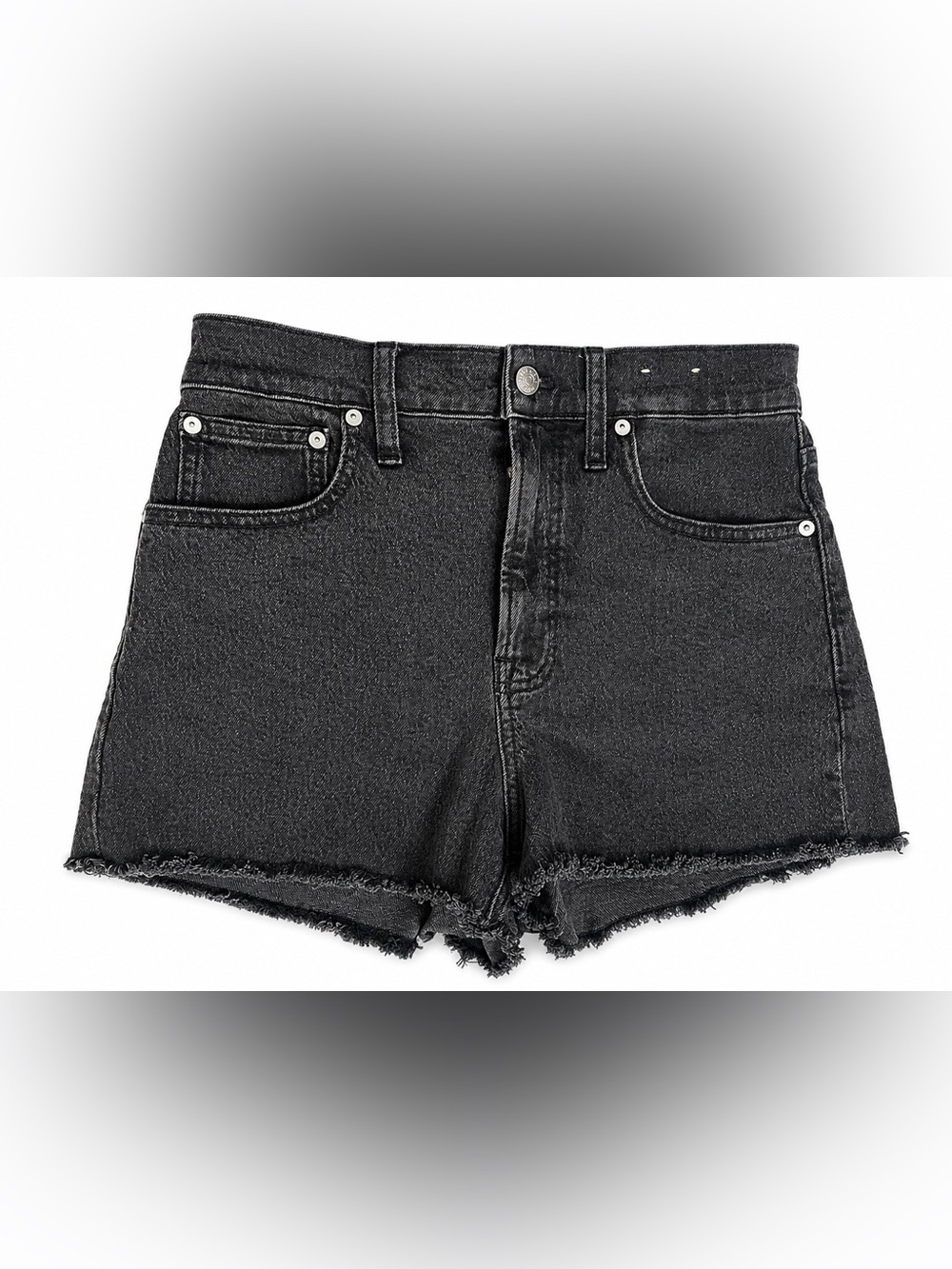 Madewell The Perfect Jean Short Size 27 Black High Rise Denim Cutoffs